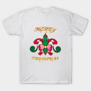 Merry Christmas Louisiana fleur-de-lis T-Shirt